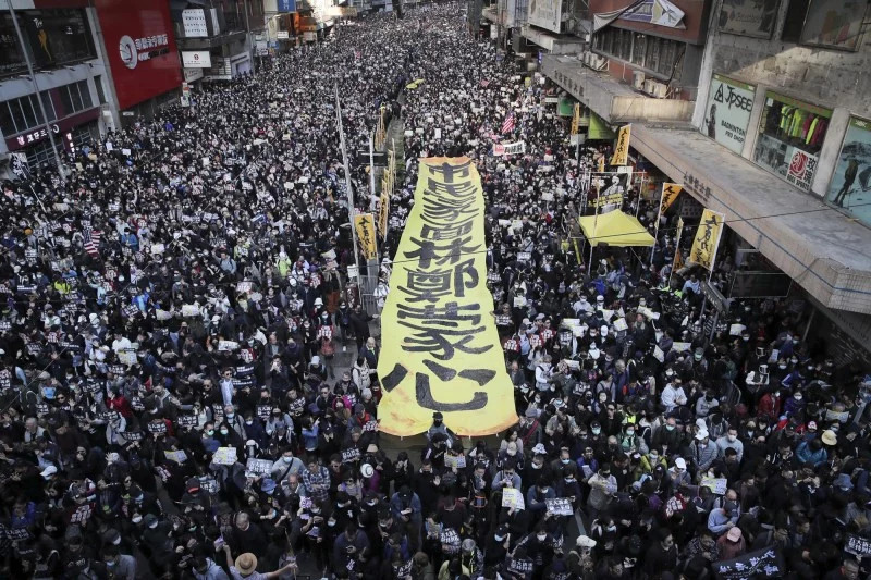 香港12月8日80万人大游行